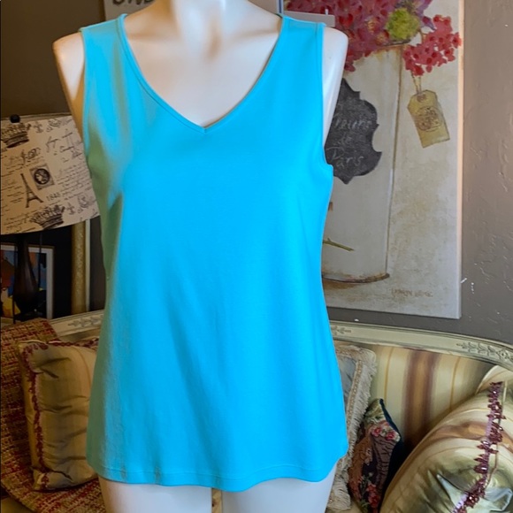 Chico's Tops - Chico’s Auden V Neck Tank Top Aqua Breeze 1 NWT